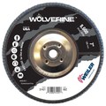 Weiler 7" Abrasive Flap Disc, Flat (TY27), Phenolic Backing, 60Z, 5/8"-11 UNC 31421